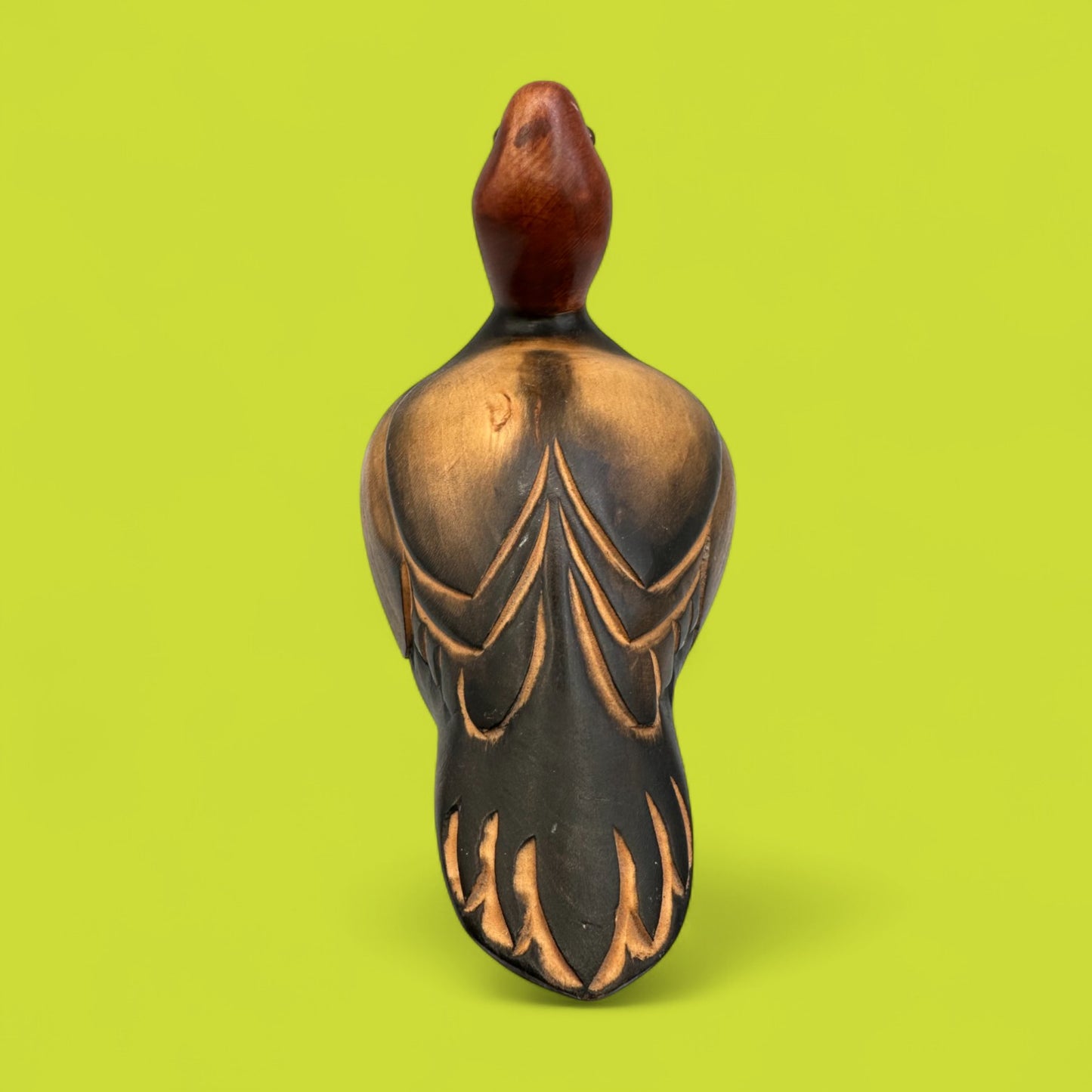 Vintage Carved Duck Decoy – Hand Painted Wood, Canadian Folk Art