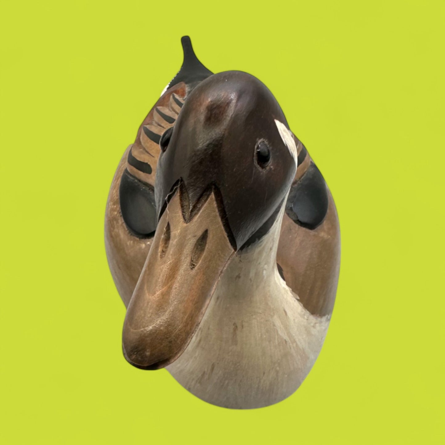 Vintage Pintail Duck Decoy – Hand Carved & Painted, Signed 1982