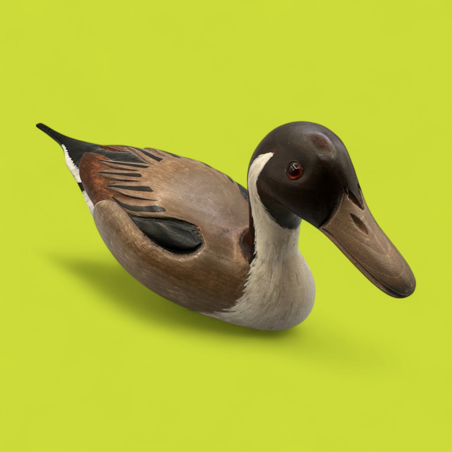 Vintage Pintail Duck Decoy – Hand Carved & Painted, Signed 1982