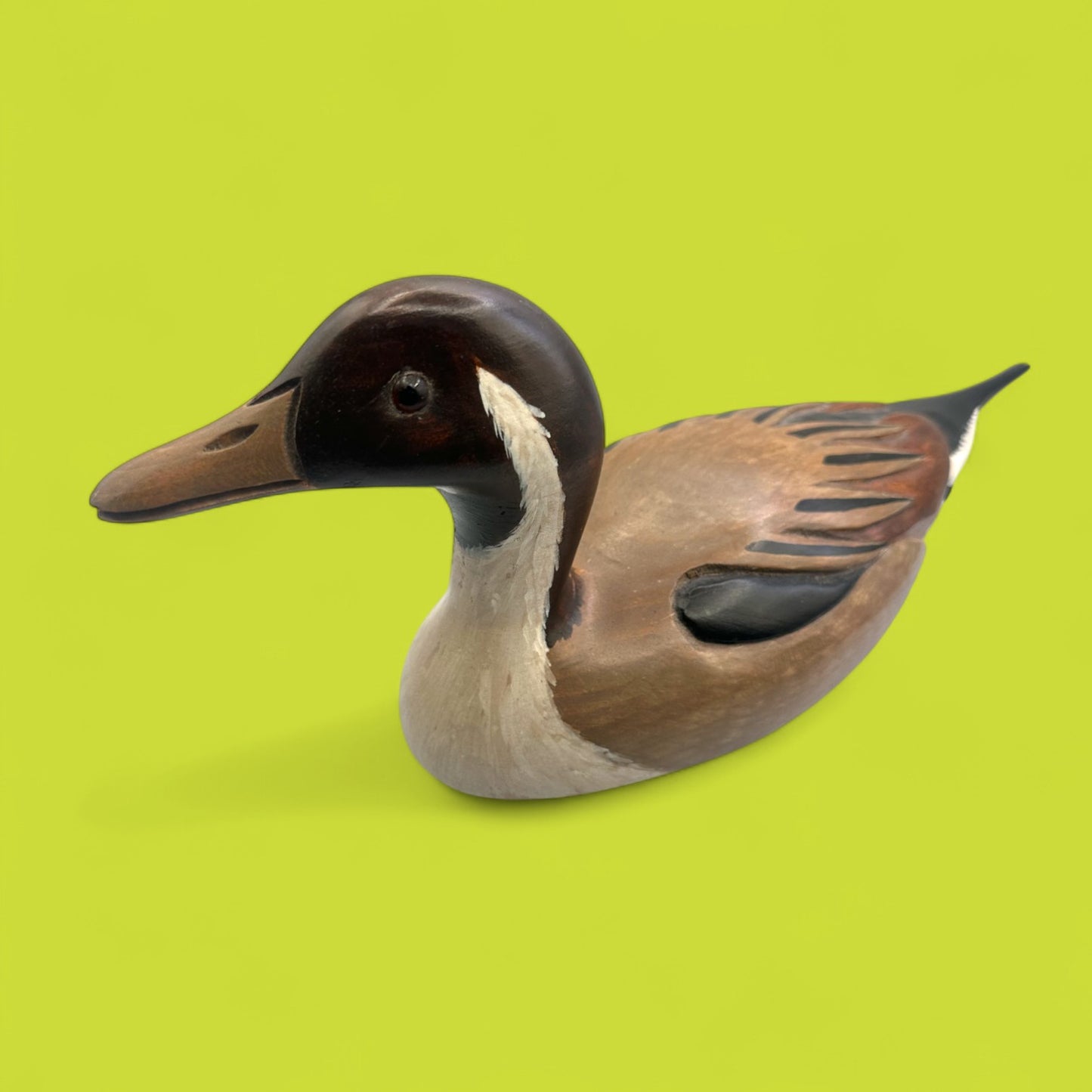 Vintage Pintail Duck Decoy – Hand Carved & Painted, Signed 1982