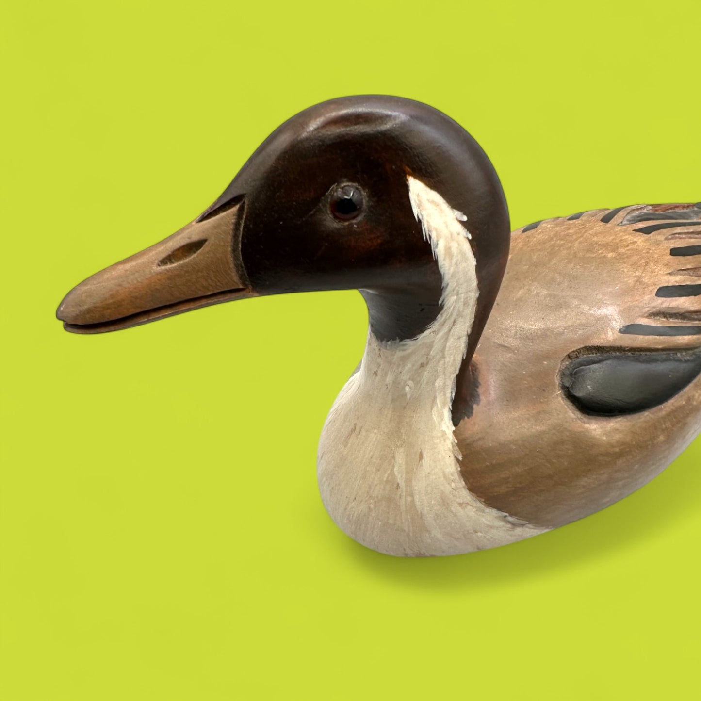 Vintage Pintail Duck Decoy – Hand Carved & Painted, Signed 1982