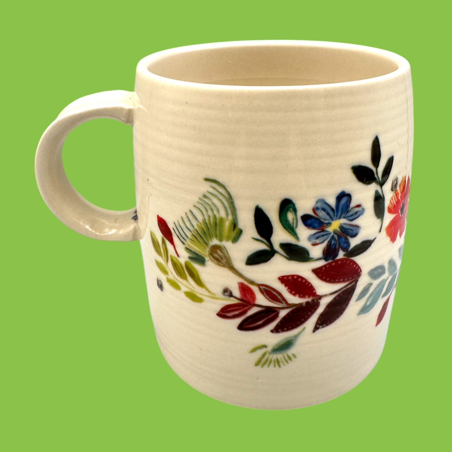 Anthropologie Floral Monogram Mug with Initial W by Starla M.