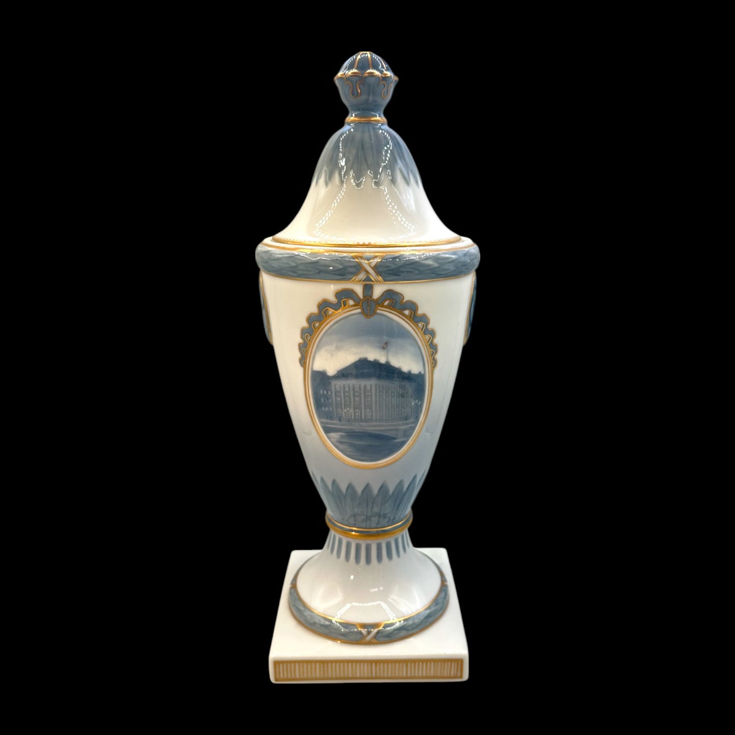 Antique Royal Copenhagen Trophy Vase 1798-1923 with Lid & Ornamental Design