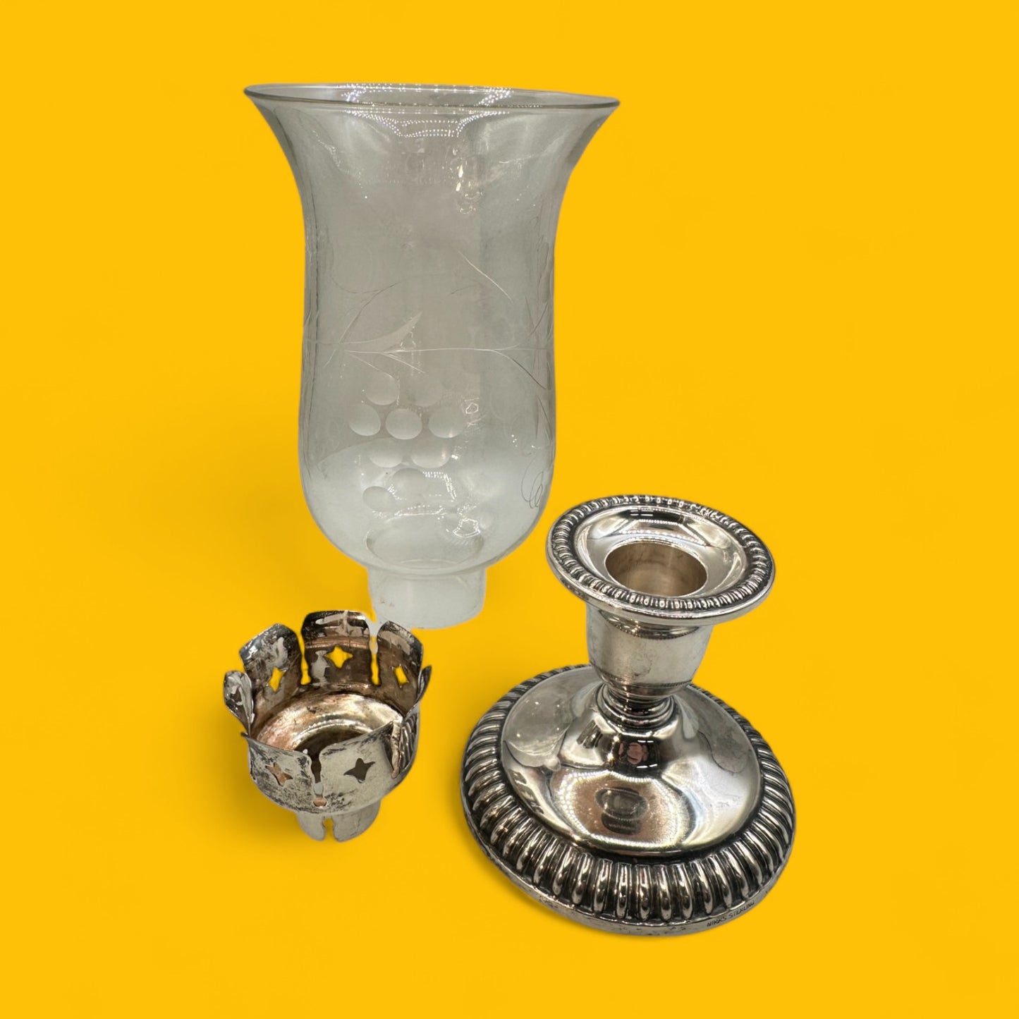 Vintage Birks Sterling Silver Hurricane Candleholder
