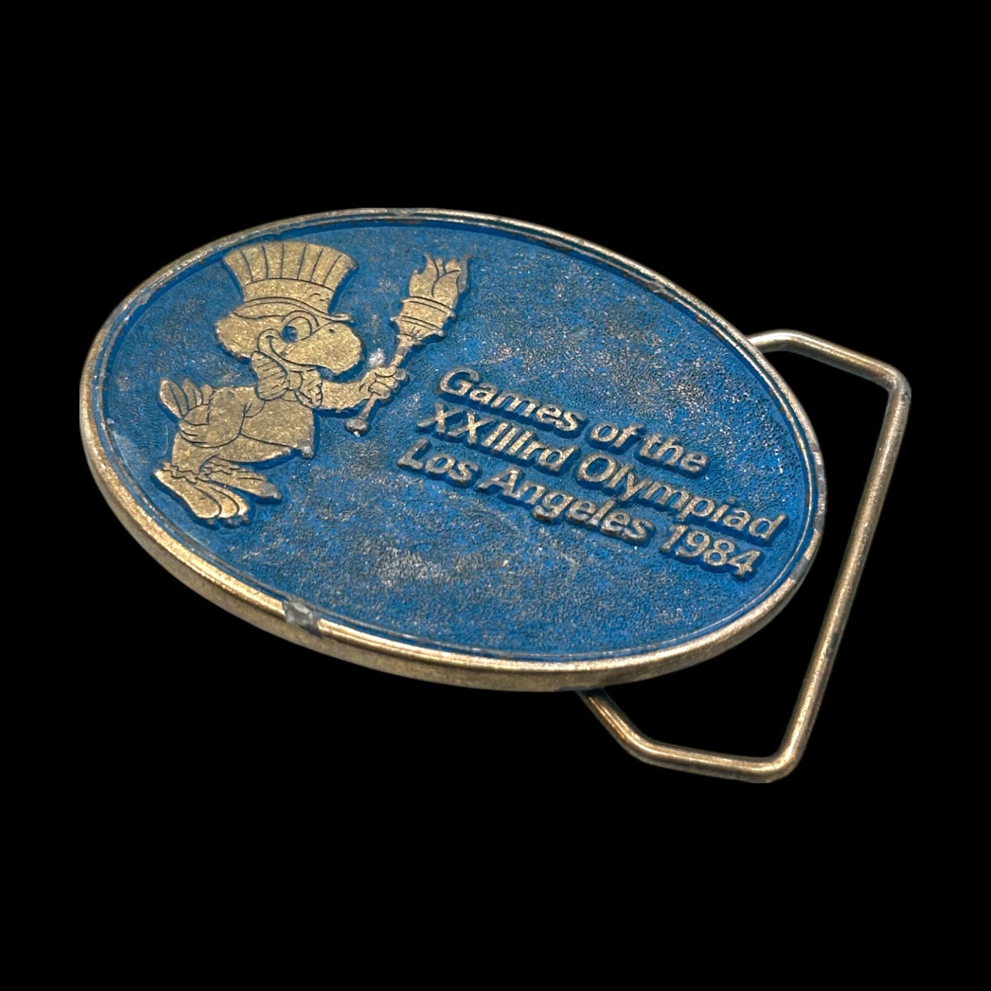 Vintage 1984 LA Olympics Belt Buckle with Sam the Eagle Mascot
