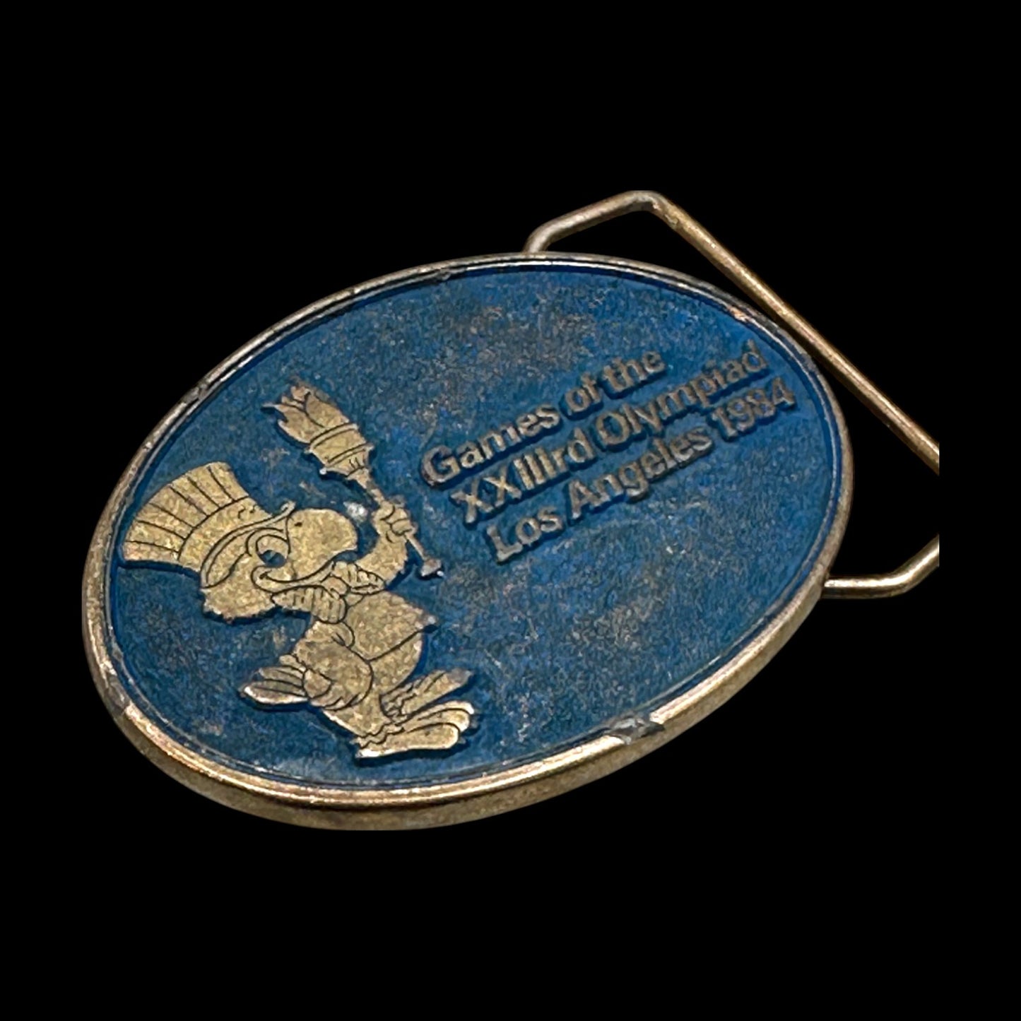 Vintage 1984 LA Olympics Belt Buckle with Sam the Eagle Mascot