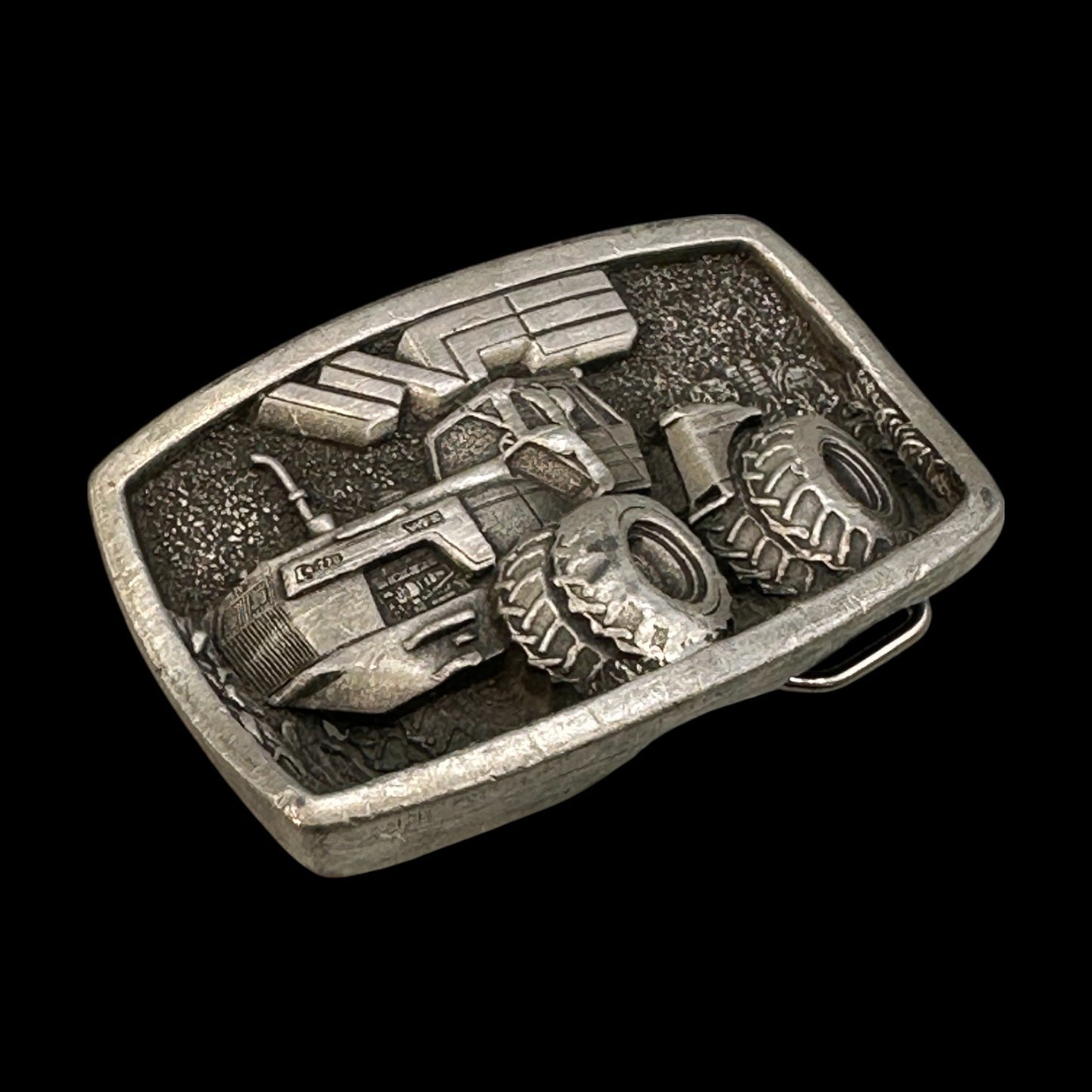 Vintage Cast Aluminum Relieft Tractor Belt Buckle for Farming Enthusiasts #1397