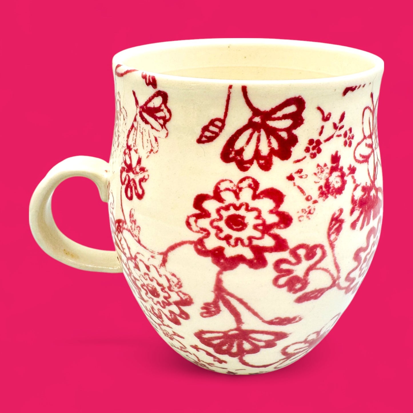Anthropologie Initial J Monogram J mug – floral print ceramic replacement mug