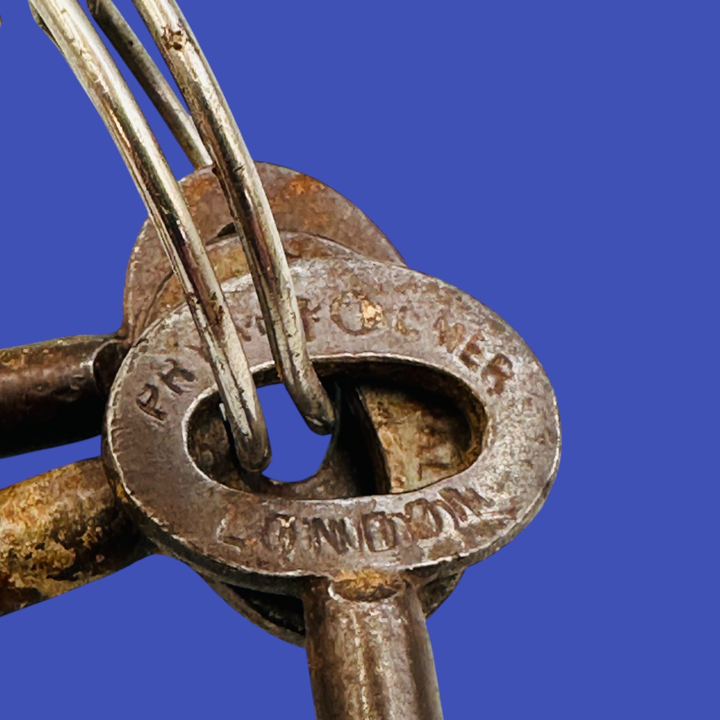 Antique Skeleton Key Ring With Three Keys – 1800s Oddity