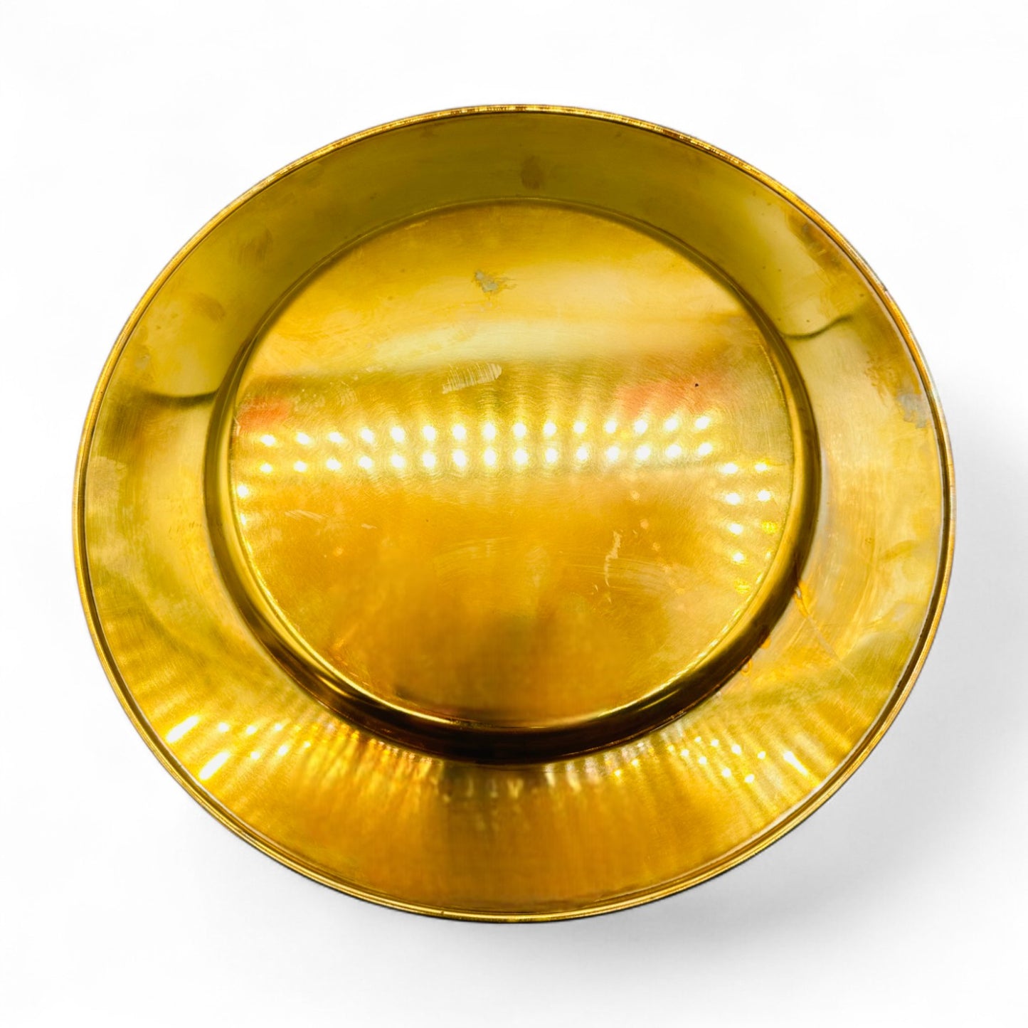 Vintage 8 Inch Solid Brass Charger Plate