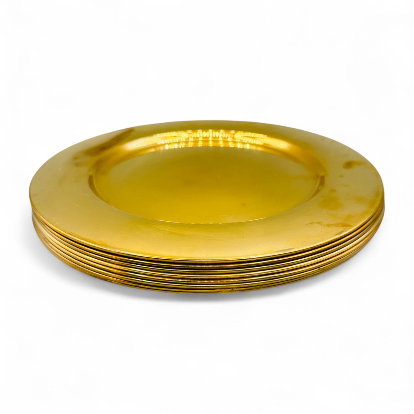 Vintage 8 Inch Solid Brass Charger Plate