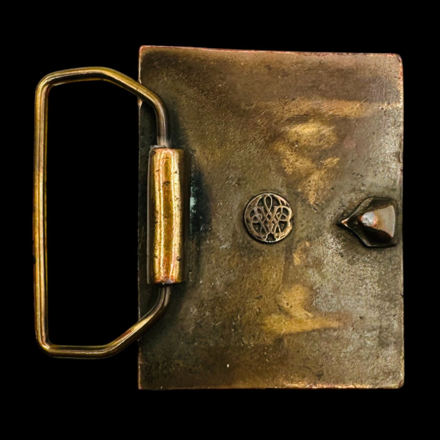 Vintage "Horticulture" Brass Belt Buckle in the style of Daniel Jean-Baptiste Dupuis