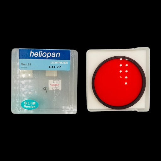Heliopan Red 25 Lens Filter ES 77MM Filter / 8X -3 / Made in Germany - Photography