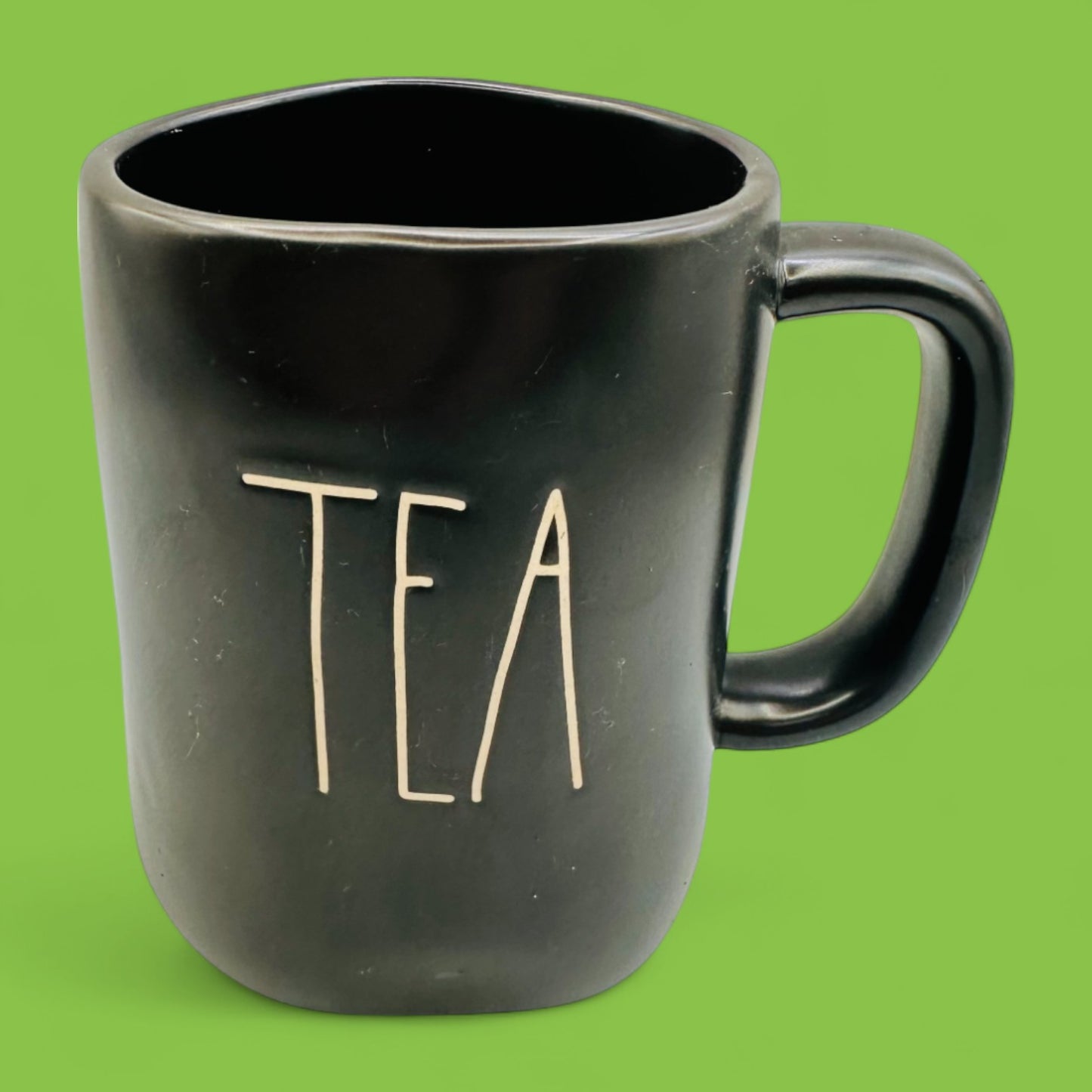 Rae Dunn "TEA" Mug - Black with White Letters Replacement Mug