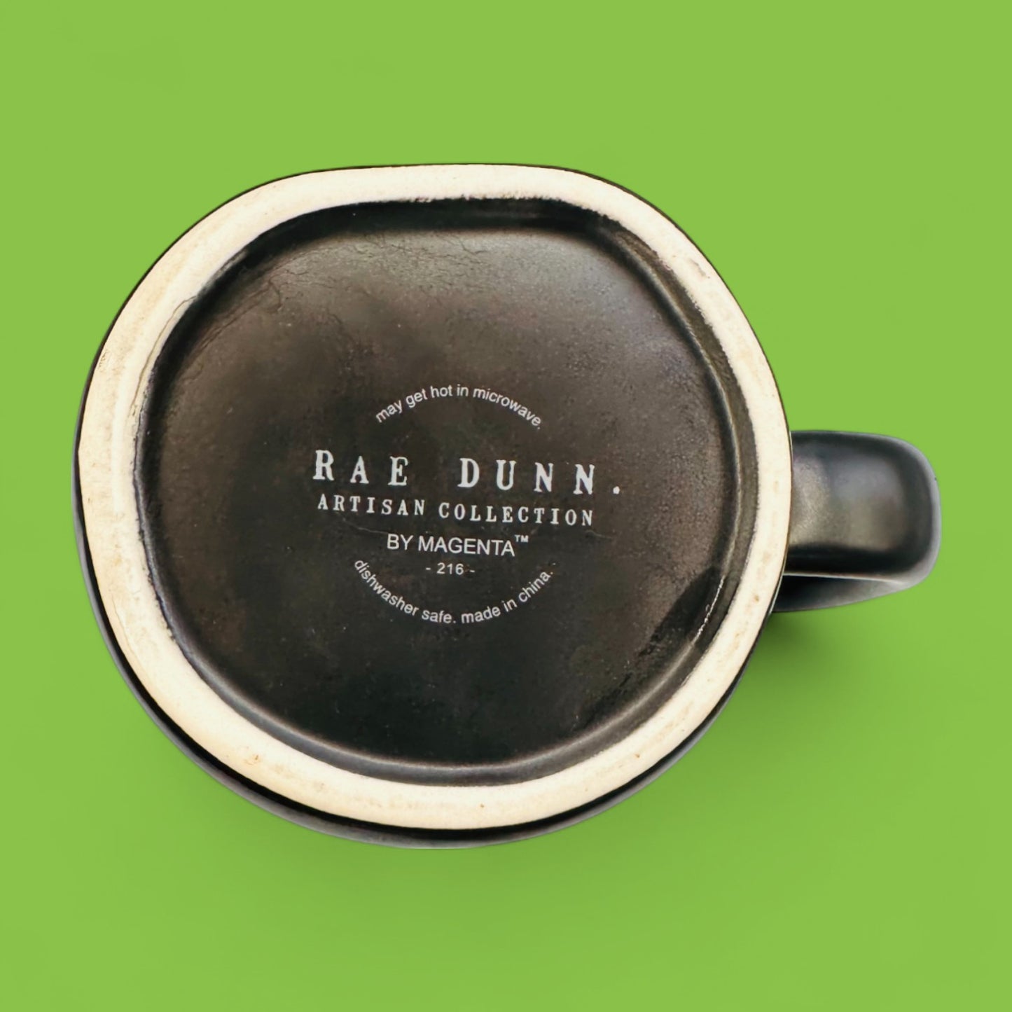 Rae Dunn "TEA" Mug - Black with White Letters Replacement Mug