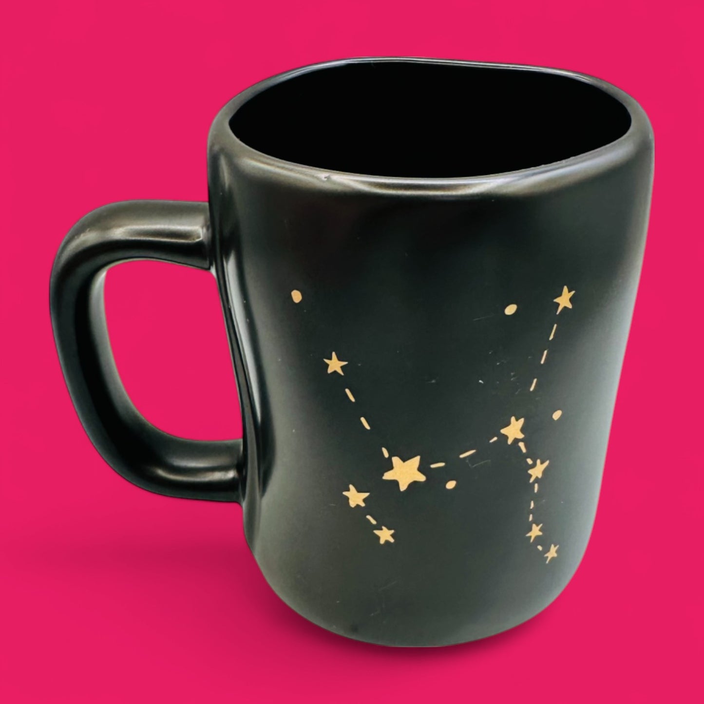 Rae Dunn Sagittarius Mug - Black with Gold Letters and The Star Constellation - Replacement Mug