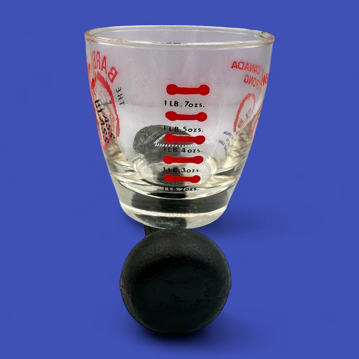 Vintage Barbell Glass from Centennial Commission – Rare Canadian Barware