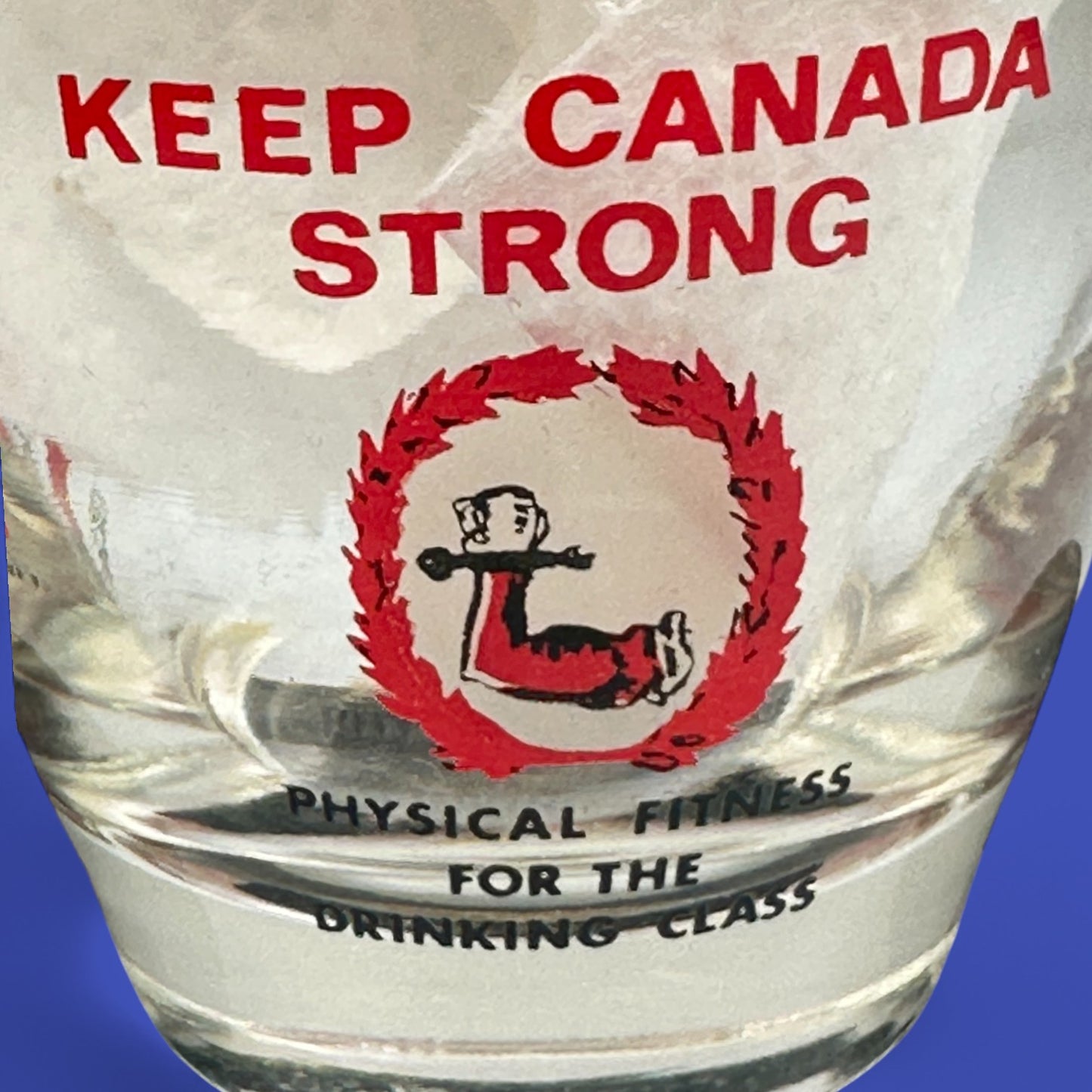 Vintage Barbell Glass from Centennial Commission – Rare Canadian Barware