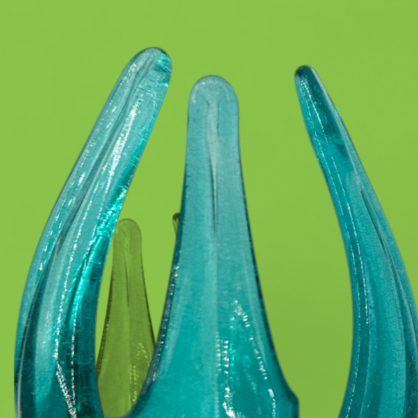 Vintage Blue Murano Finger Vase - Unique & Rare Glass Art