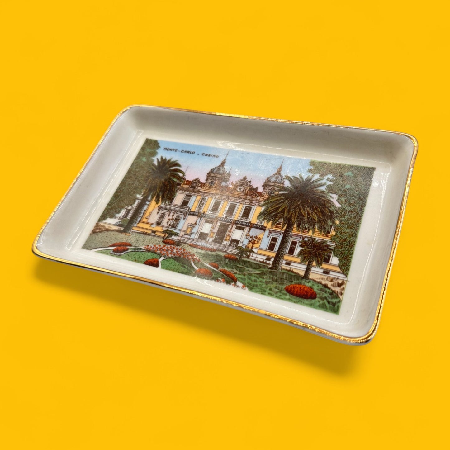 Monte Carlo Casino Vintage Trinket Plate or Tray - Hollywood Regency Chic