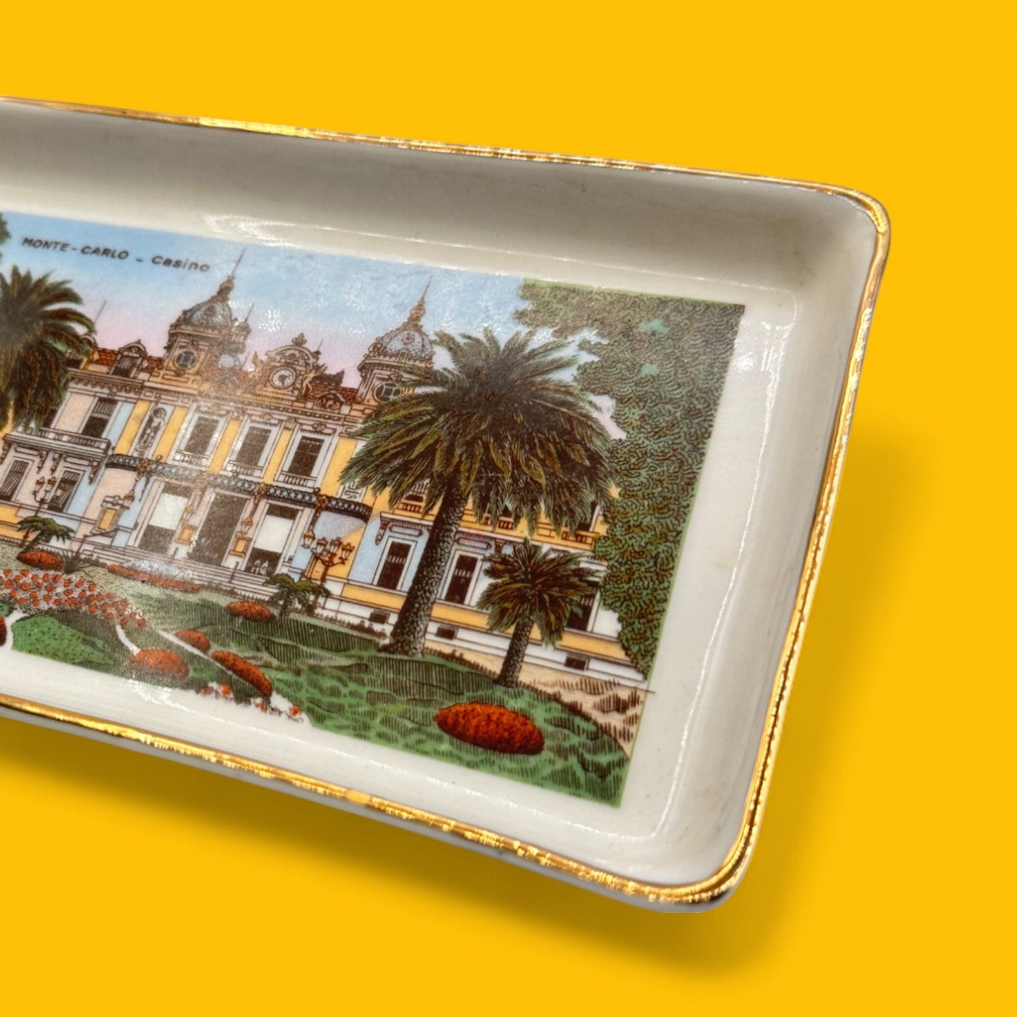 Monte Carlo Casino Vintage Trinket Plate or Tray - Hollywood Regency Chic