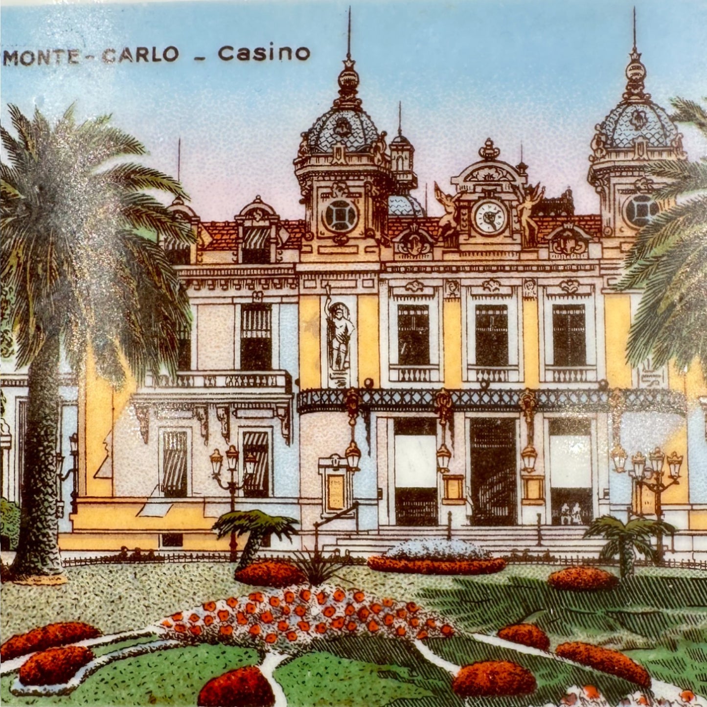 Monte Carlo Casino Vintage Trinket Plate or Tray - Hollywood Regency Chic
