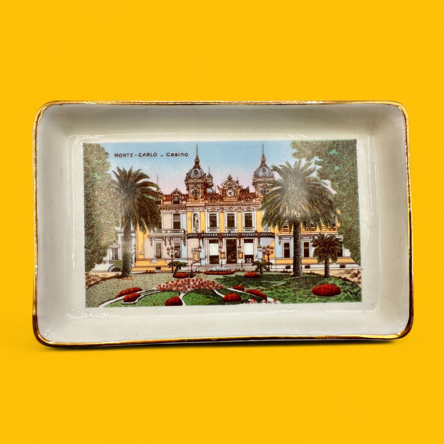 Monte Carlo Casino Vintage Trinket Plate or Tray - Hollywood Regency Chic