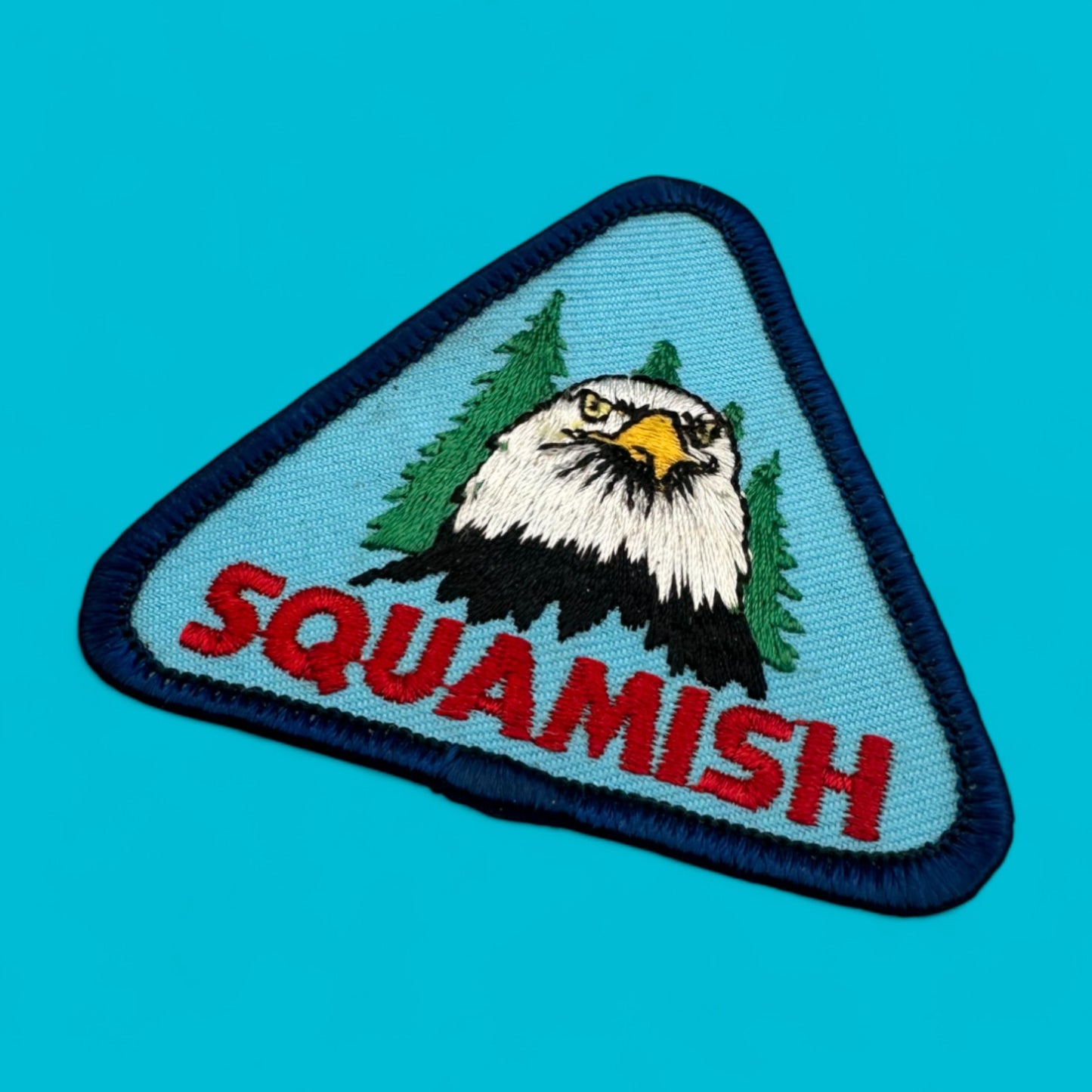 Squamish BC Canada Eagle Embroidered Patch – Vintage Triangle Badge