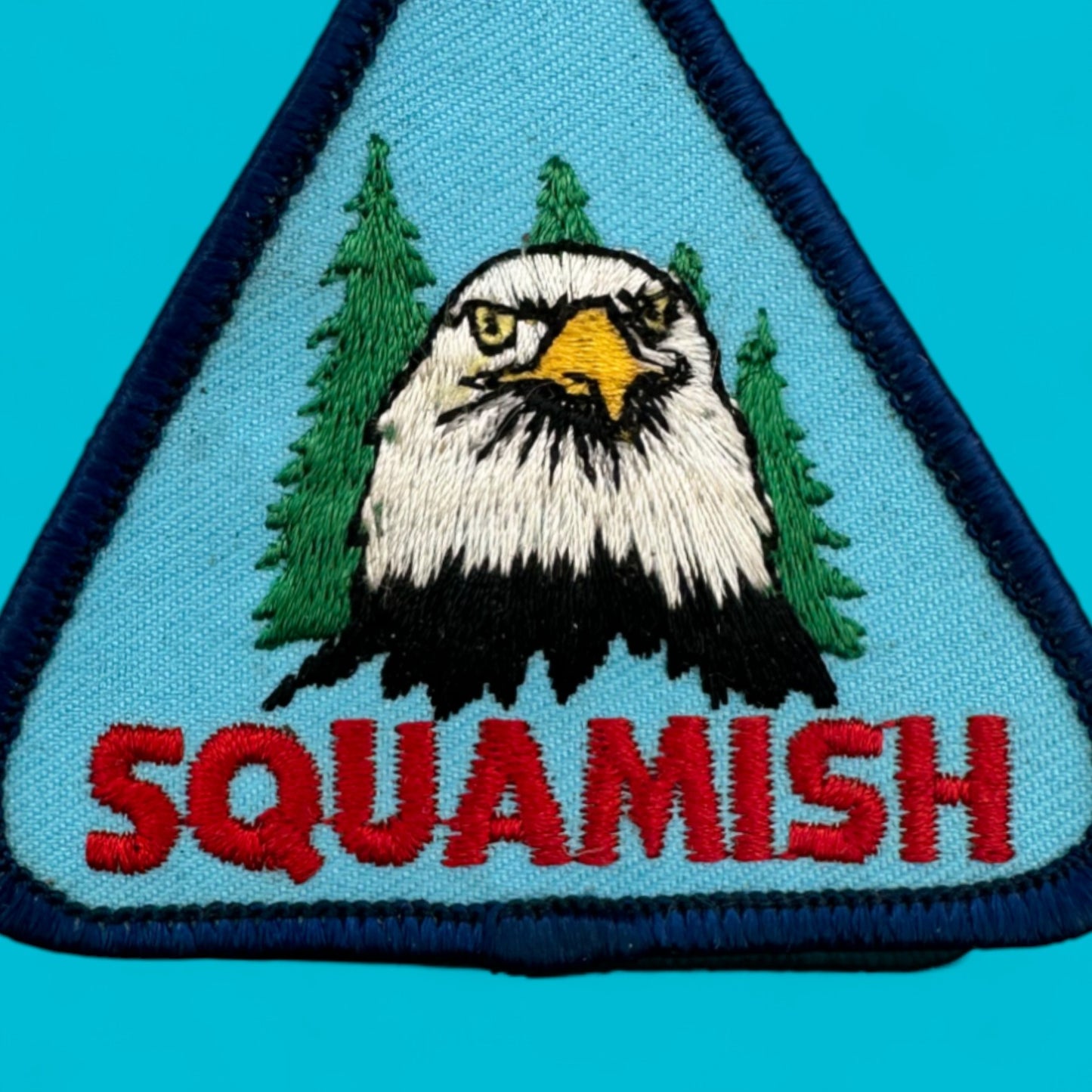 Squamish BC Canada Eagle Embroidered Patch – Vintage Triangle Badge