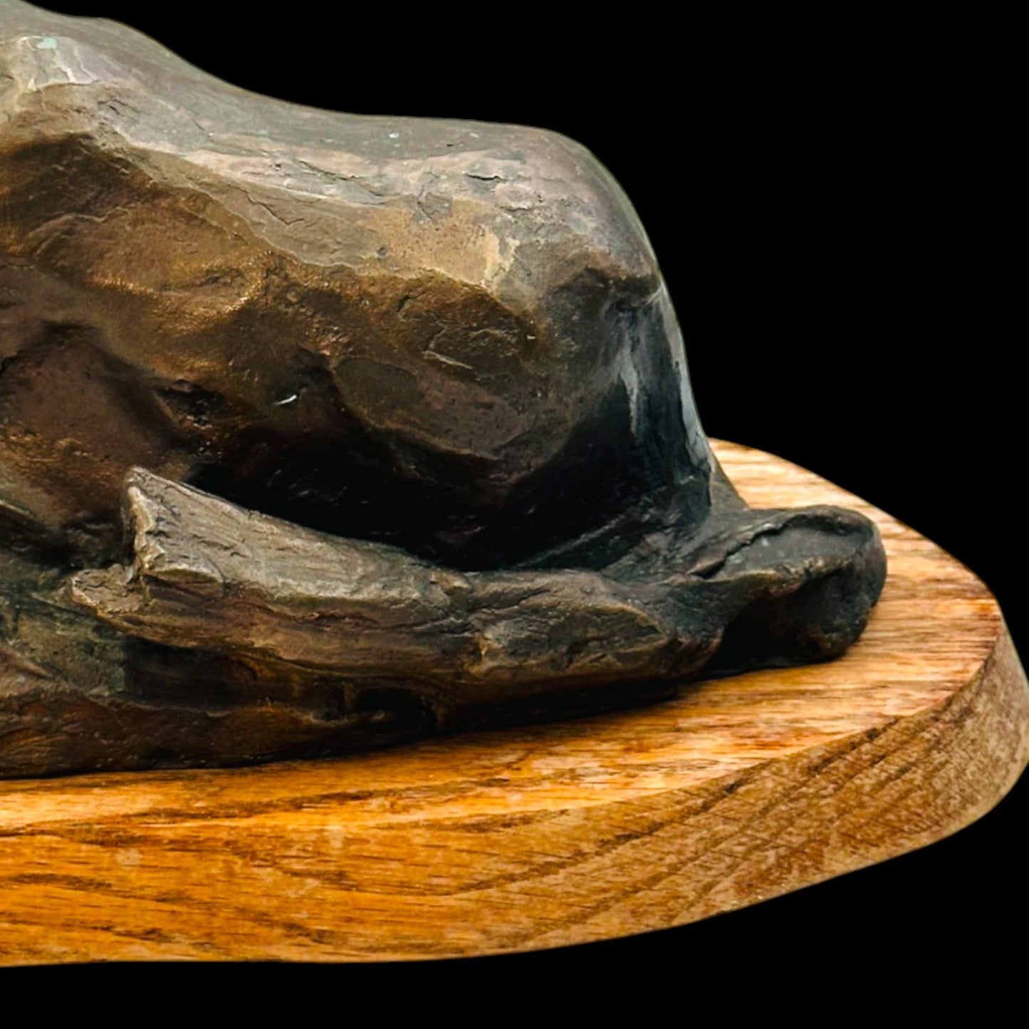 Handmade Bronze Grizzly Bear Statue on Wood Base Kelowna BC Alan Hunter