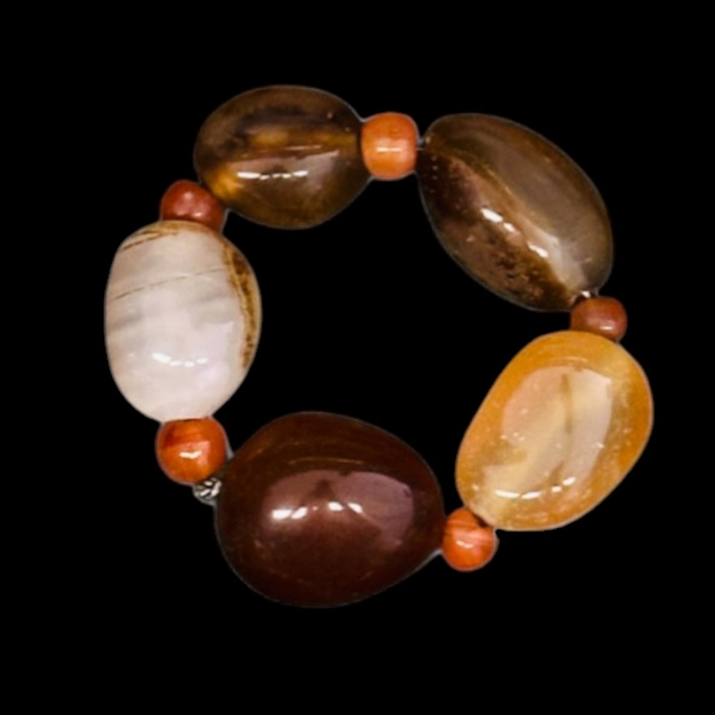 Agate Napkin Rings – Set of 7 Natural Stone Holders