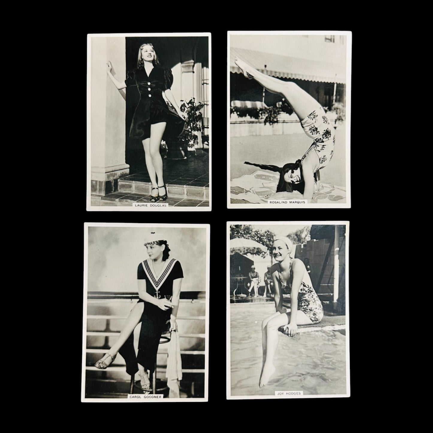 Set of 4 Modern Beauties Cigarette Cards 1938 Ardath BAT