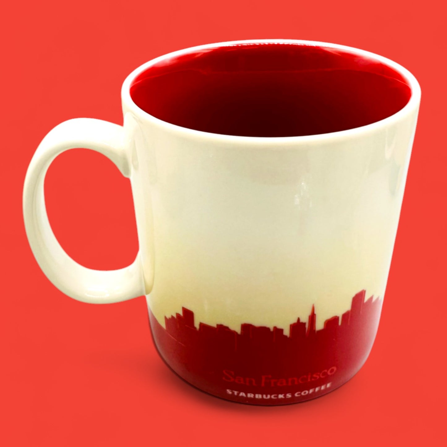 Starbucks San Francisco Global Icon Red 2008 Collector Series Replacement Mug – 16 fl oz / 473 ml