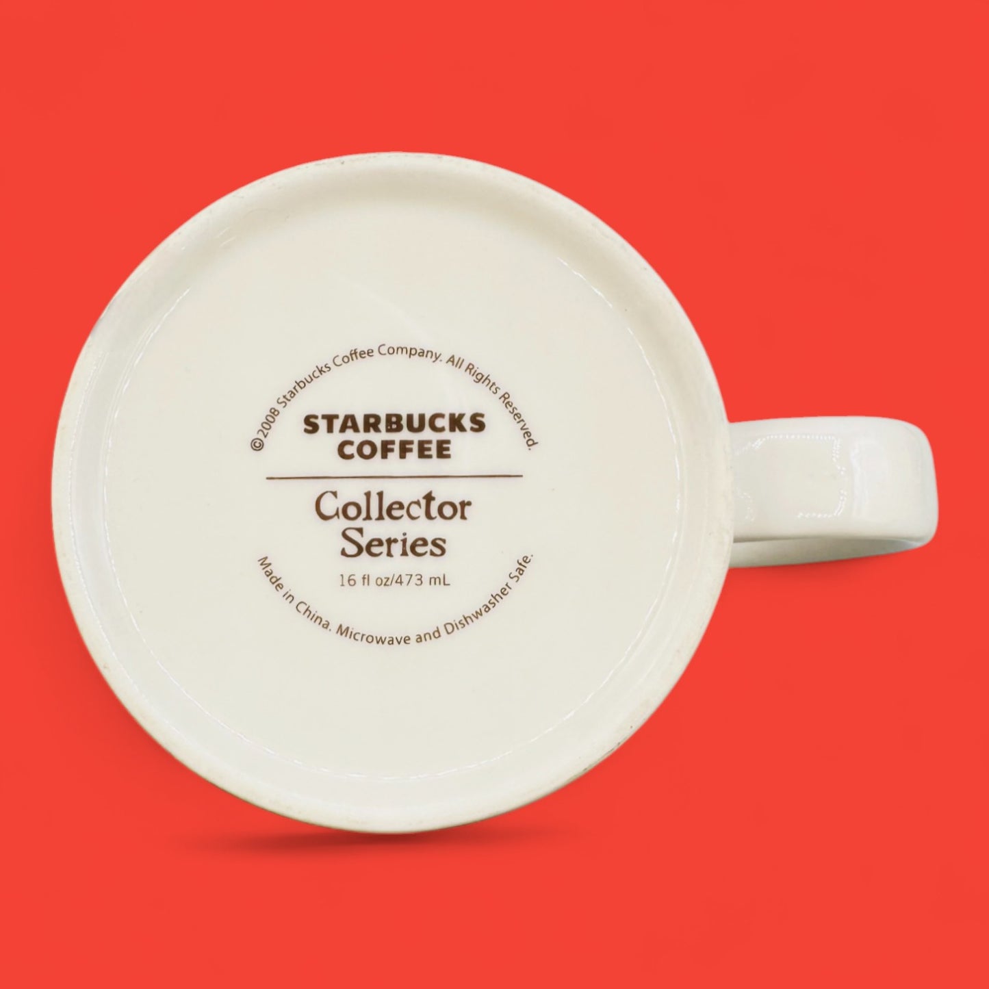 Starbucks San Francisco Global Icon Red 2008 Collector Series Replacement Mug – 16 fl oz / 473 ml