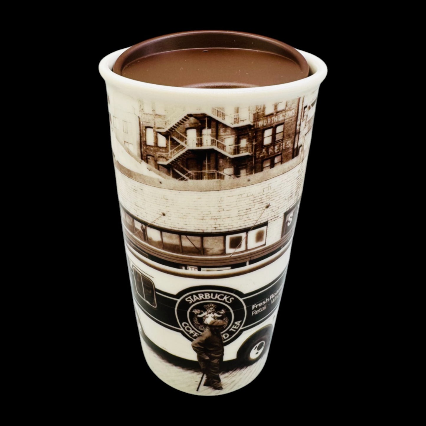 Starbucks 2016 Brown Sepia Delivery Truck Travel Mug 10 fl oz / 296 ml Replacement Mug