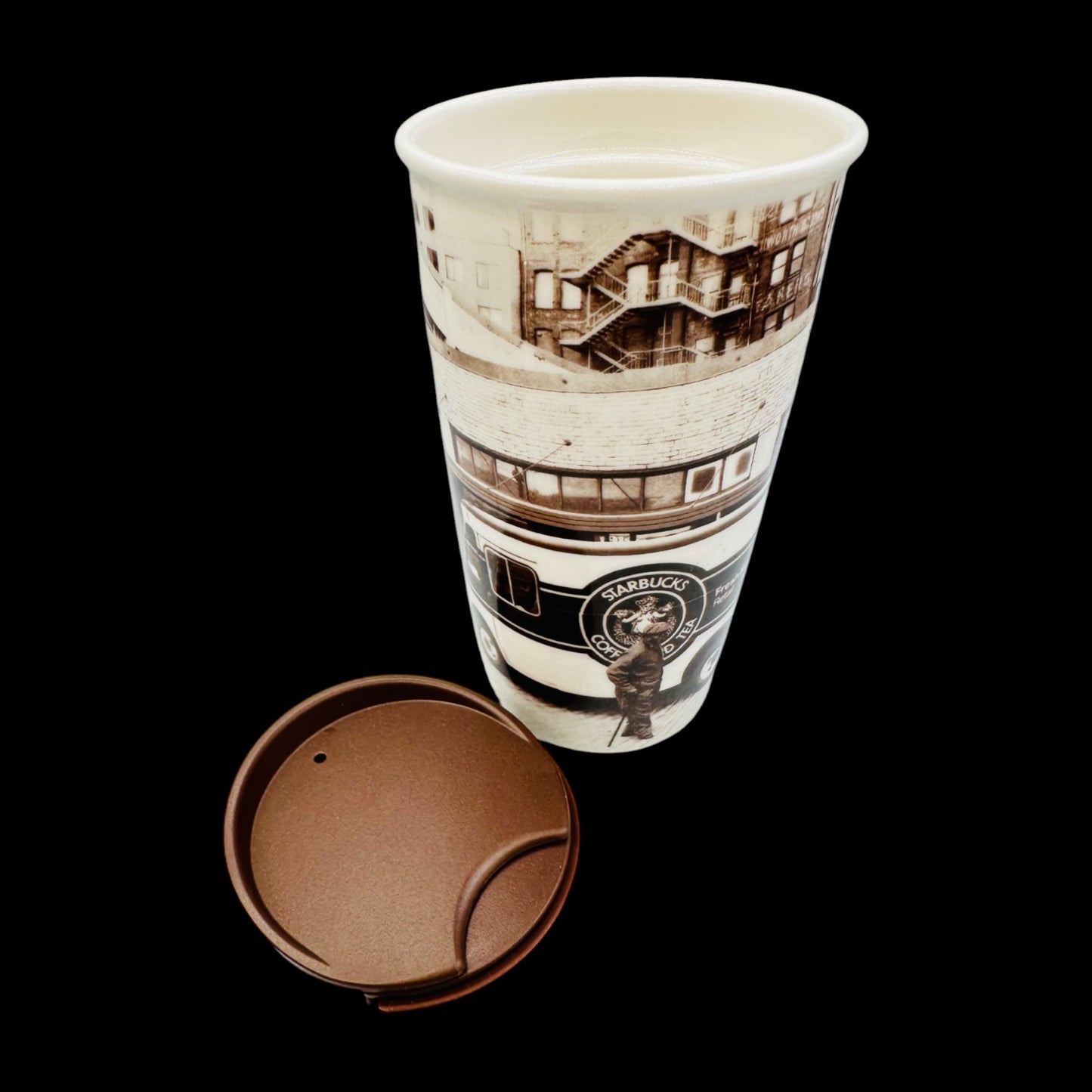 Starbucks 2016 Brown Sepia Delivery Truck Travel Mug 10 fl oz / 296 ml Replacement Mug