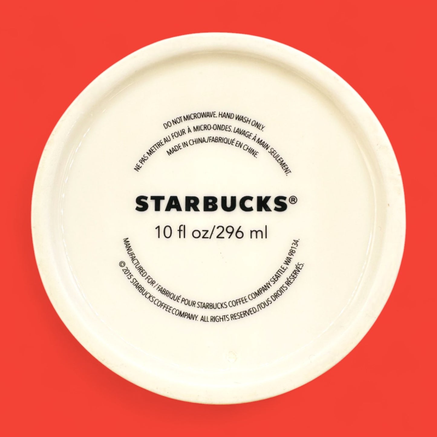 Starbucks Floral Ceramic Travel Mug with Red Lid Replacement Mug