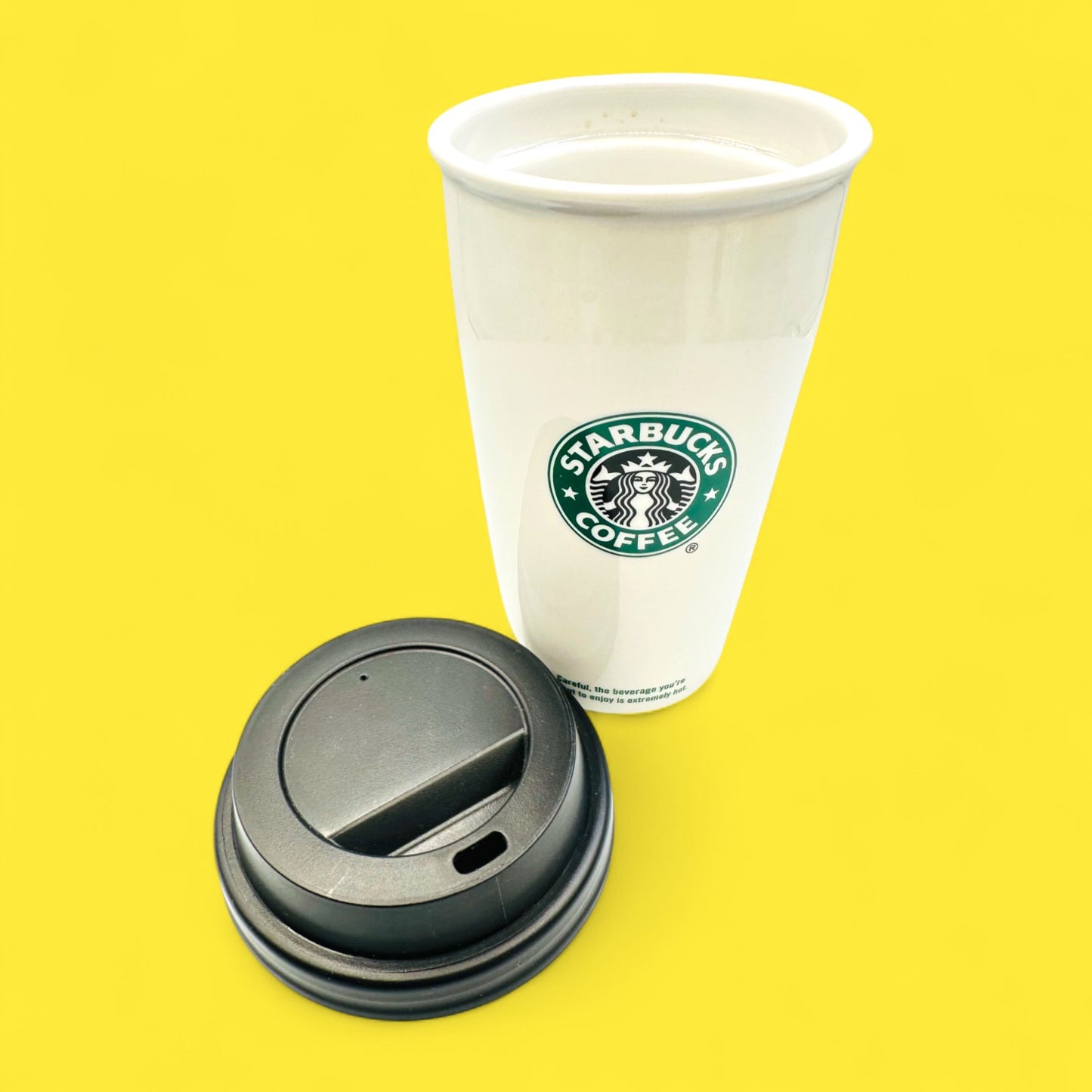 Vintage Starbucks Ceramic Travel Mug 2009 – Old Logo Replacement Tumbler