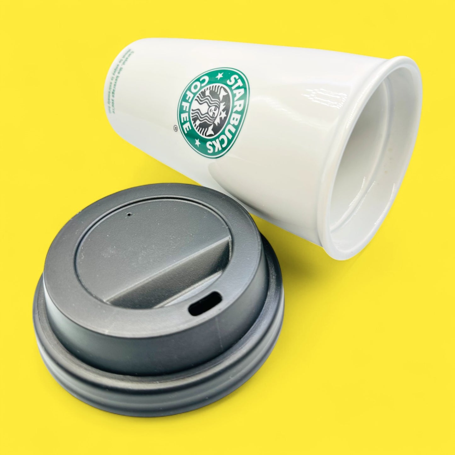 Vintage Starbucks Ceramic Travel Mug 2009 – Old Logo Replacement Tumbler
