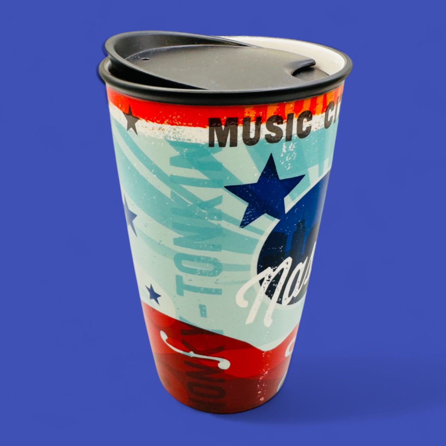 Starbucks 2016 Nashville Music City Ceramic Travel Tumbler