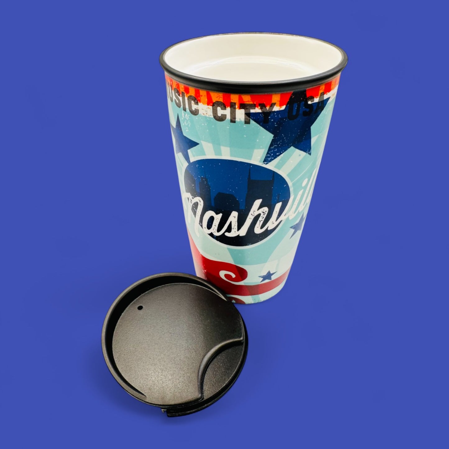 Starbucks 2016 Nashville Music City Ceramic Travel Tumbler