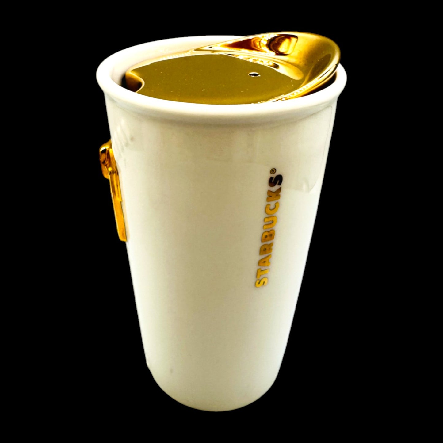 Starbucks 2015 Gold Zipper Ceramic Travel Mug 10 fl oz / 296 ml Replacement Mug