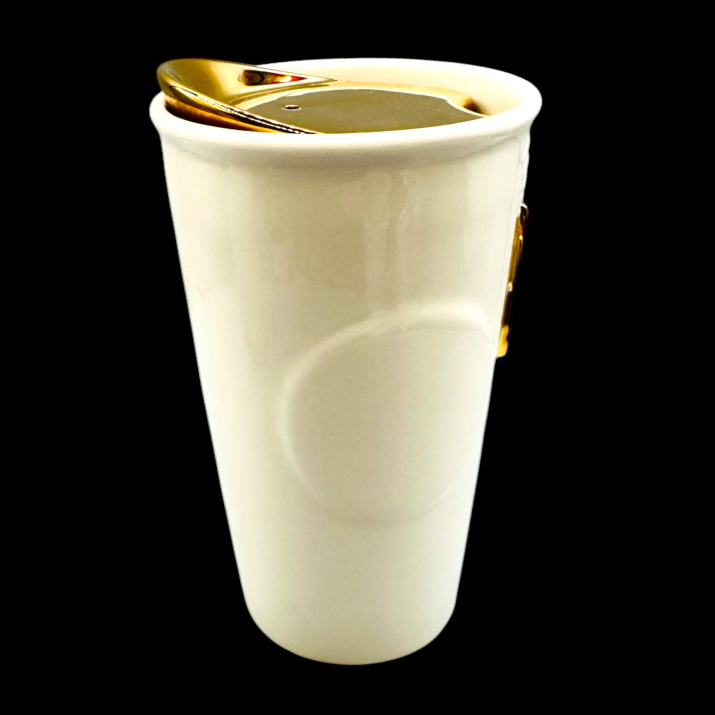 Starbucks 2015 Gold Zipper Ceramic Travel Mug 10 fl oz / 296 ml Replacement Mug