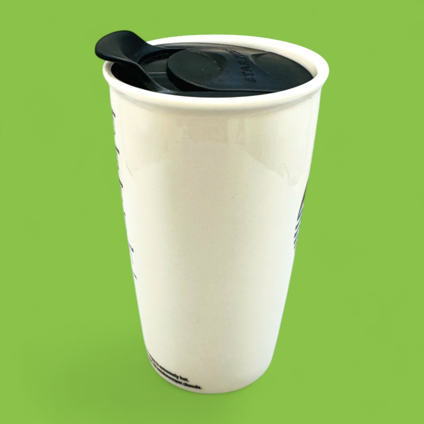 Starbucks Siren Logo Ceramic Travel Mug with Black Lid Replacement Mug