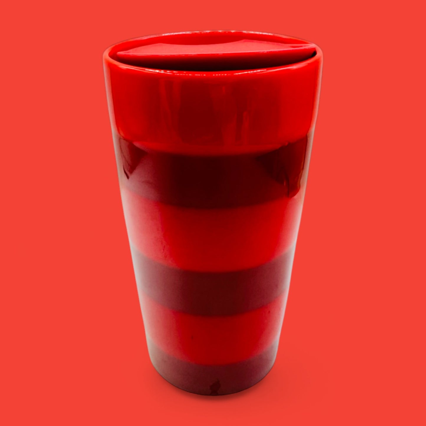 Starbucks 2021 Holiday Red Striped Ceramic Mug 12 fl oz / 355 ml Replacement Mug