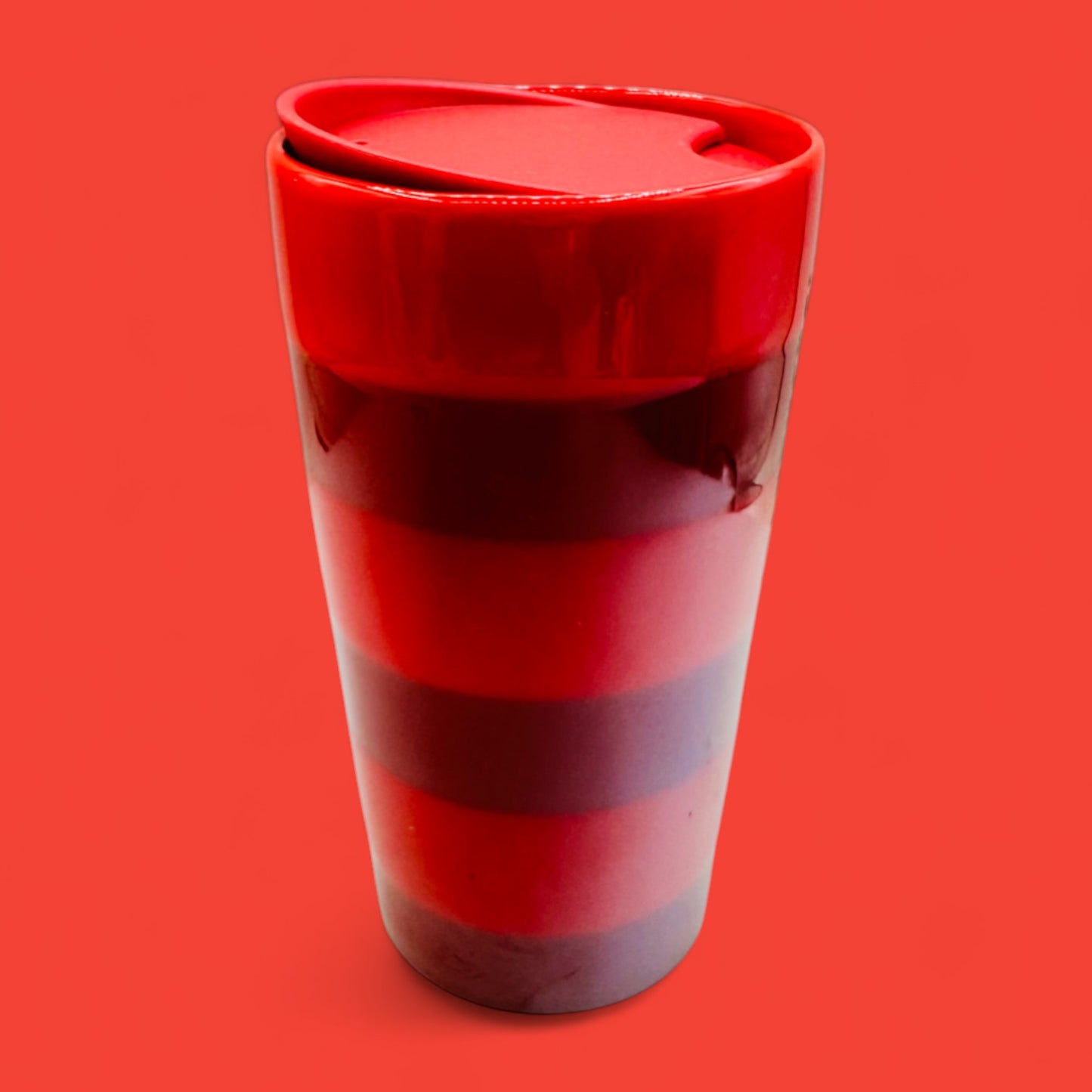 Starbucks 2021 Holiday Red Striped Ceramic Mug 12 fl oz / 355 ml Replacement Mug