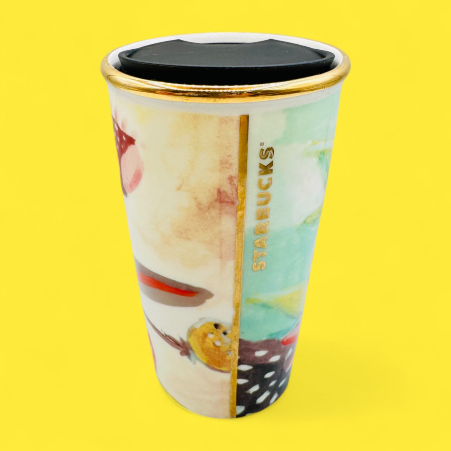 Starbucks 2014 Monet Water Lily Floral Travel Mug 12 fl oz / 355 ml Replacement Mug