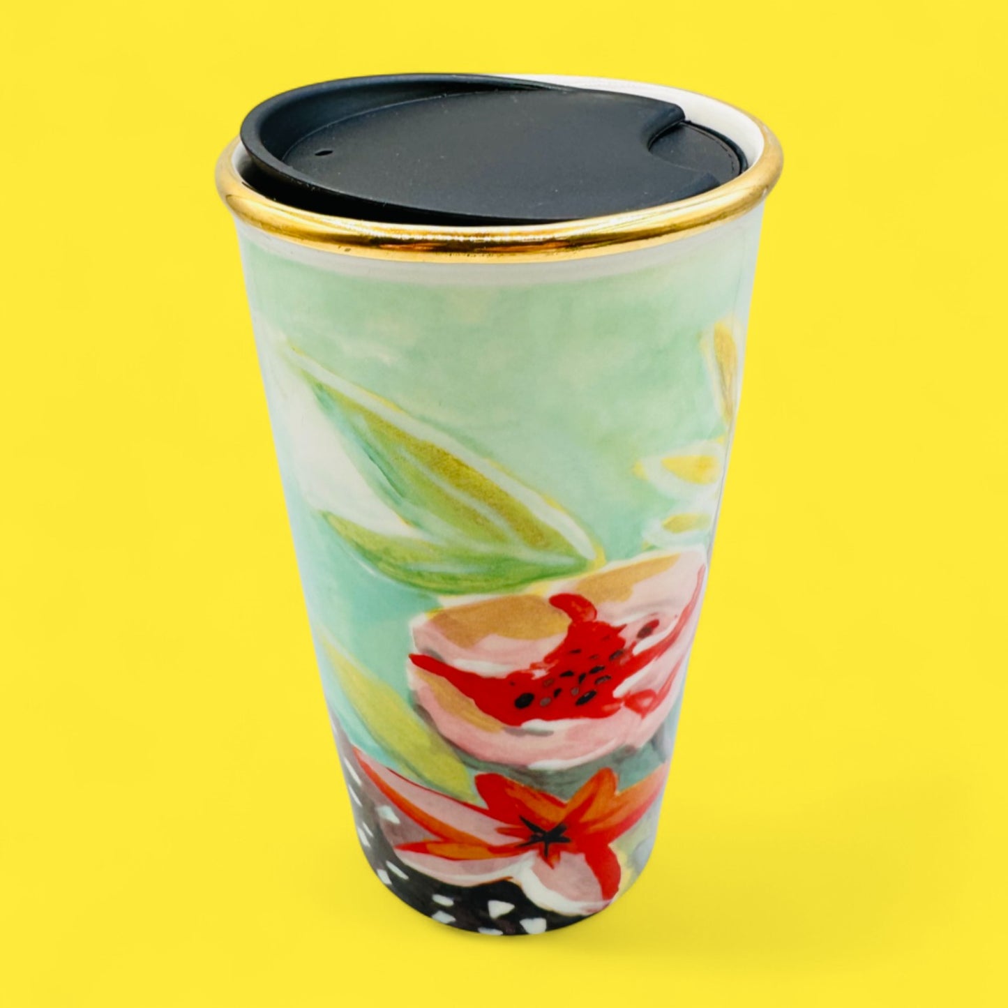 Starbucks 2014 Monet Water Lily Floral Travel Mug 12 fl oz / 355 ml Replacement Mug