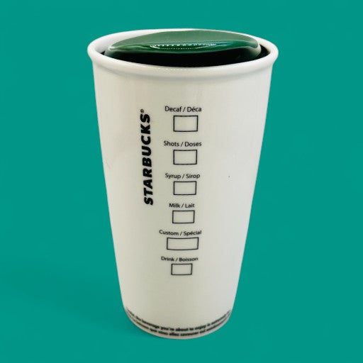 Starbucks Travel Tumbler with Ceramic Lid – 2014 Collectible Mug 12 fl oz