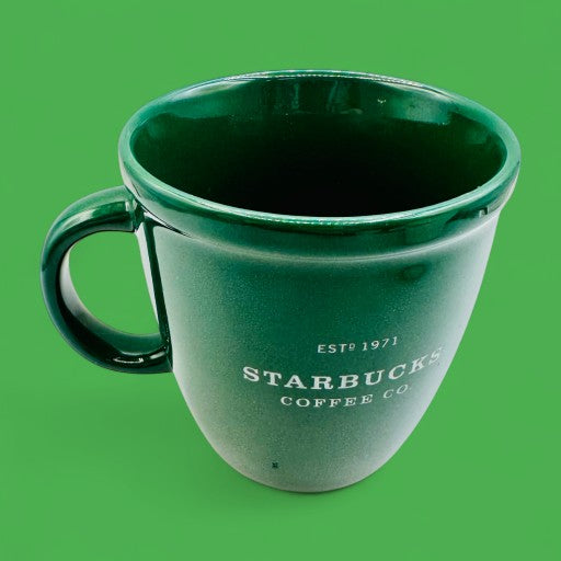 Vintage Starbucks Barista Green Coffee Mug 2001 – Classic Curved Replacement Cup (18 fl oz / 532 ml)